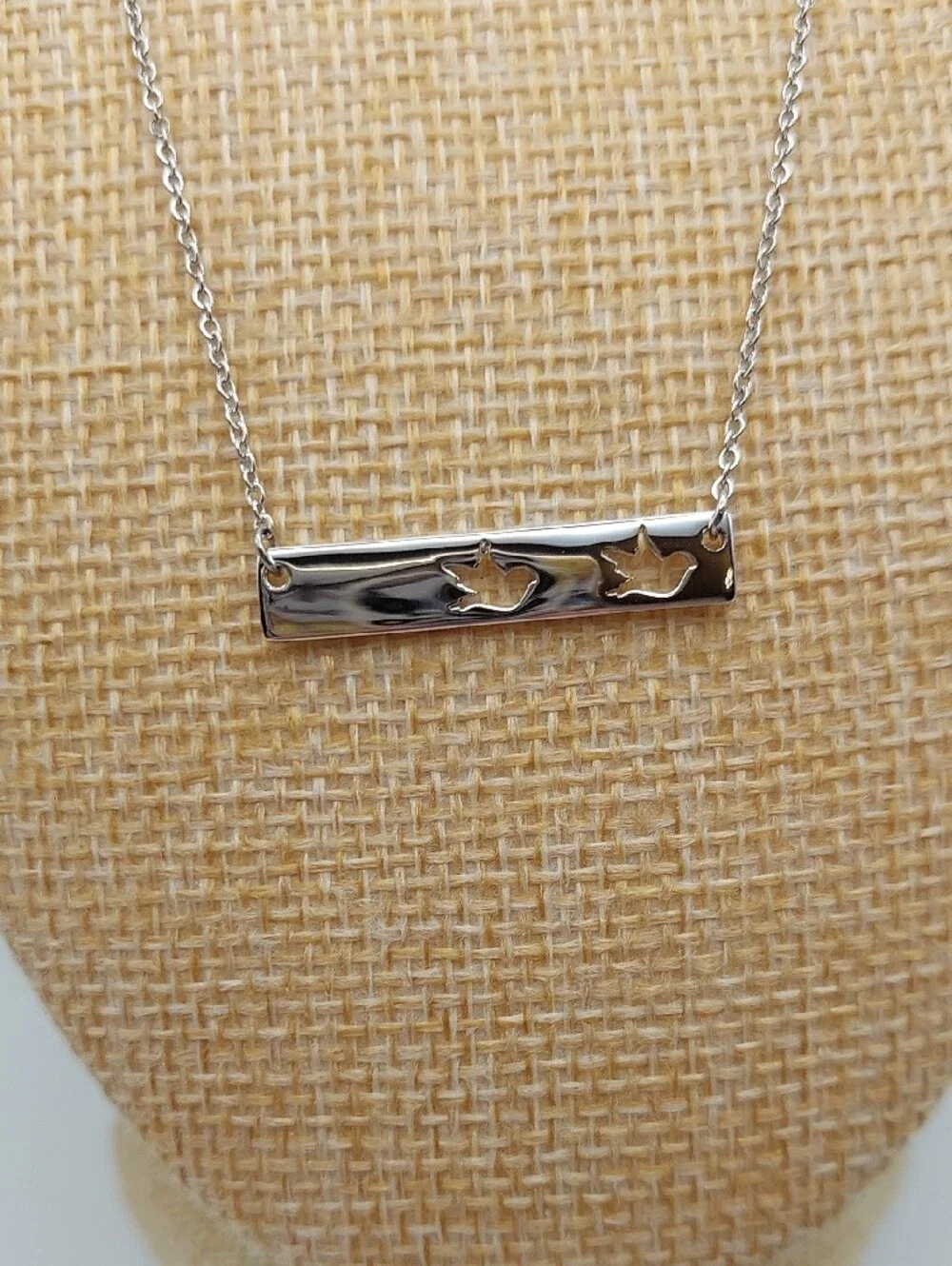 VR Silver NIB 3 Mother/Daughter LOVE Dainty Bird Necklaces